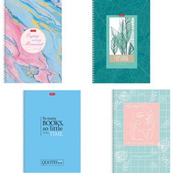 HATBER / Notebook A4, 96 sheets., Comb, cage, cardboard cover, "Assorted" / 8 pcs.