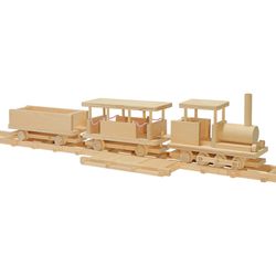 Пелси / Construction set "Wooden railroad with dolls", 378 elements