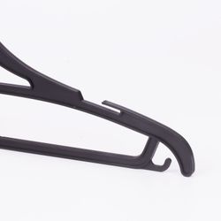 Shoulder hangers, size 46-48, SET 3 pieces, plastic, flat, crossbar, hooks, black, LOVE