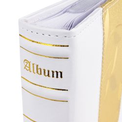 BRAUBERG photo album for 200 photos 10x15 cm, under the skin, page, paper, Boxing, white-Golden