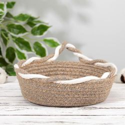 Доляна / Doliana / Wicker storage basket "Vizavi", 25 × 23.5 × 9 cm
