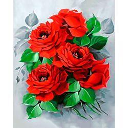 Опт-картина / Malen nach Zahlen 40x50 Herrliche Rosen