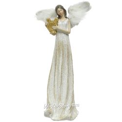 Kaemingk / Figurine Angel Mezzo with harp 25 cm