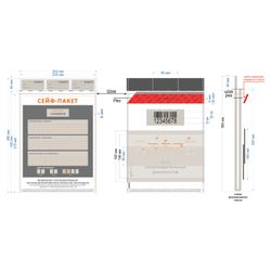 The safe plastic bags (243х320+40 mm), up to 100 sheets of A4 size, SET of 100 PCs., individually numbered