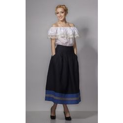 Снежинка / Snowflake / Blouse female "Giselle" of a straight silhouette