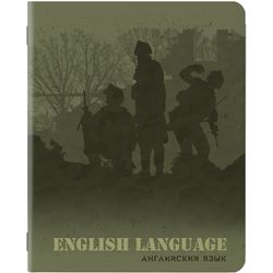 BRAUBERG / Exercise book MILITARY 48 sheets, SoftTouch, 70g / m, ENGLISH, cage, tip / 10 pcs.
