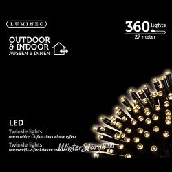 Kaemingk / LED 串串环绕 360 暖白 LED 灯 27 m，黑色 PVC，控制器，IP44