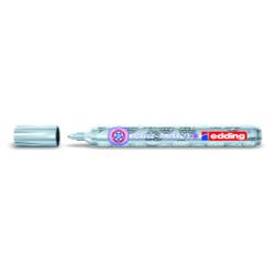 EDDING / Edding / Vernice Marker lucida, pennino tondo, 2-3 mm Argento