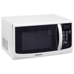 HORIZONT 23MW800-1379CAW microwave oven, 23 litres, 800 watt power, electronic control, white