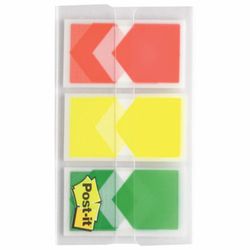 Bookmark adhesive POST-IT arrow, plastic, 24 mm, 3 colors x 20 pieces