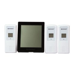 BRESSER weather station Temeo Hygro Quadro, 3 temperature sensor, hygrometer, black