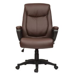 Sedia da ufficio BRABIX "Enter EX-511", ecopelle, marrone