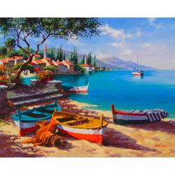 Опт-картина / Tranh theo số Thuyền 40x50