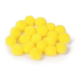 POM-poms for creativity, yellow, 25 mm, 20 PCs., TREASURE ISLAND