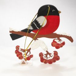 Toy Christmas tree "Snegir on a branch" 3020