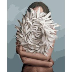 Опт-картина / Peinture par numéros 40x50 Fille et fleur