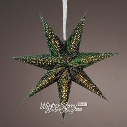 Kaemingk / Velvet Nova Emerald Paper Star Flashlight - Galaxy 60 cm