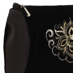 Торжокские золотошвеи / Medium velvet cosmetic bag with a zipper "Game"