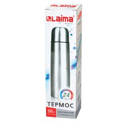 ЛАЙМА / Classic thermos with narrow neck, 0.5 l, stainless steel