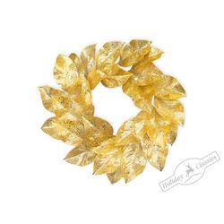 Holiday Classics / Decorative wreath "Golden leaves of magnolia", d-61 cm