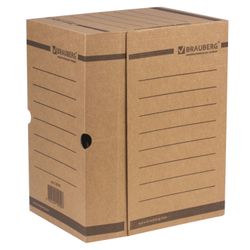 Archival box with flap A4 (260х325 mm) 200 mm to 1800 sheets, dense, microcorrugated, BRAUBERG