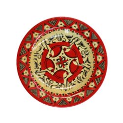 Беломорские узоры / Plate wooden "Mezenskaya Rospis" 16 cm