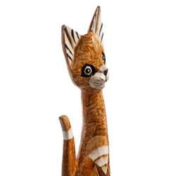 Decor and Gift / Wooden figurine "Cat" 40 cm