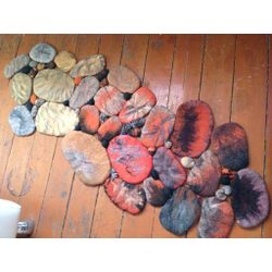 Felted rug "Kamenka", handmade