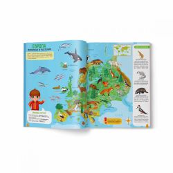 ГеоДом / GeoDom / Atlas of the world with stickers "Around the world"