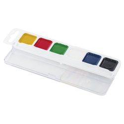 Acquerelli UNLANDIA "FUNNY SHMEL" miele, 6 colori, CLASSIC, plastica