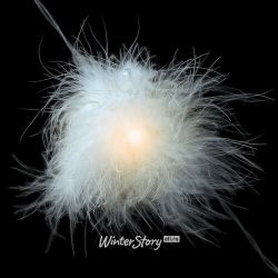 Kaemingk / LED garland with batteries Fuzzies 2.1 m, 8 warm white lamps, transparent PVC, IP20
