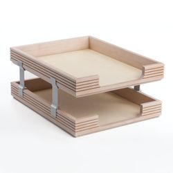 The table set BESTAR "Nefertum" solid wood (beech), 9 items, color is "bleached oak"