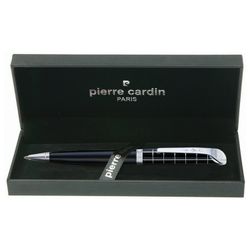 Gift ball pen Pierre Cardin "Gamme" case, black, acrylic, chrome, blue