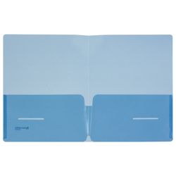 Folder corner with 2 pockets BRAUBERG, blue, 0,18 mm