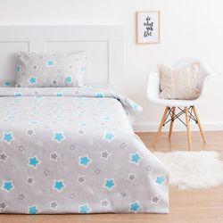 Экономь и Я / Bed linen 1,5 joint venture "Stars" tsv. lilac, 147 * 210, 150 * 215, 50 * 70 cm-1 piece