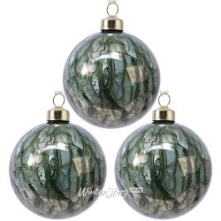 Kaemingk / Set of glass balls Garonne 8 cm, 3 pieces
