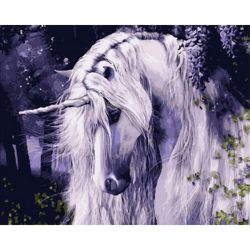 Опт-картина / Numaralara göre boyama 40x50 Unicorn