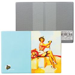 Passport cover "Your style - Pin-up", vertical, leather, "DPS"