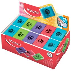 Eraser MAPED (France) "Soft Color Essentials", 33,5x21,5x9. 9mm, color, cuts, ergonomic, synthetic rubber