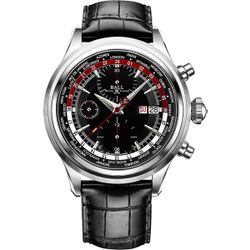 BALL / Reloj mecánico suizo Trainmaster CM2052D-LL1FJ-BKRD con cronógrafo