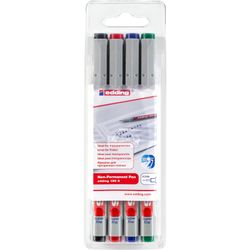 EDDING / Edding / Set de marqueurs industriels, pour films de projection, 0,4 mm, 4 couleurs 4 couleurs