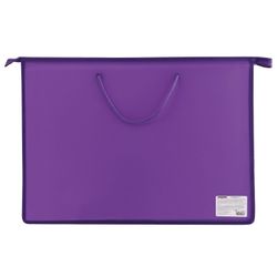 Cartella per disegni e disegni A3, manici con coulisse, plastica, cerniera superiore, PIFAGOR, viola