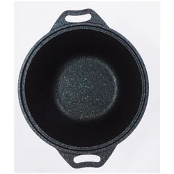 Casserole 4L with glass lid "Granit ultra" (Blue) Kukmara