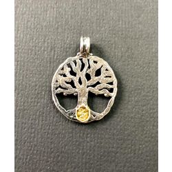 Pendant silver "Tree of life" handmade black
