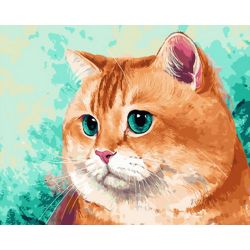 Опт-картина / Pintura por números 40x50 Ginger cat