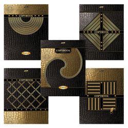HATBER / Notebook А5, 48 sh., Staple, cage, 3D foil, 3D varnish, "GOLD STYLE" / 10 pcs.