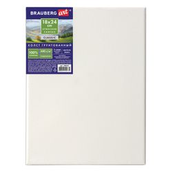 Vải căng BRAUBERG ART "CỔ ĐIỂN", 18x24 cm, sơn lót, 100% cotton, hạt thô