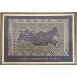 Снежинка / Snowflake / Panel "Map of Russia"