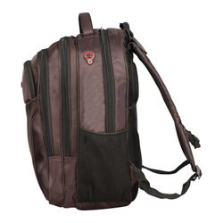 Mochila para escuela y oficina BRAUBERG "Toff", 32 l, tamaño 46x35x25 cm, tela, marrón