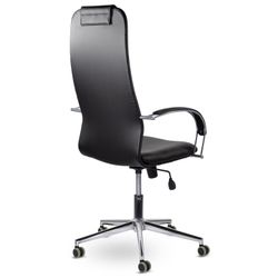 BRABIX / Office chair "Pilot EX-610 CH" premium, chrome, leatherette, black, 532418